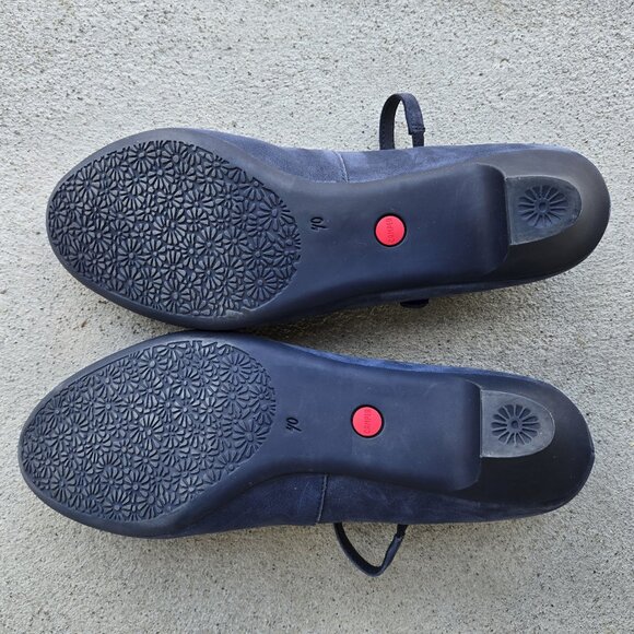 EUC 40 Camper Helena suede blue kitten heel mary jane round toe strap - Picture 6 of 7